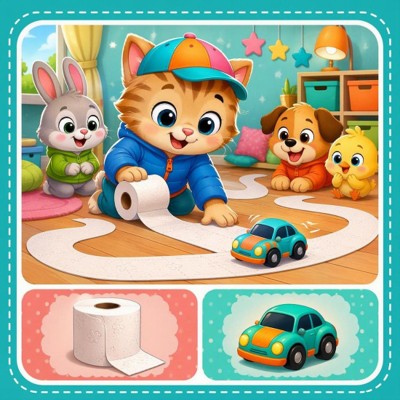 Toilet Paper Car Track